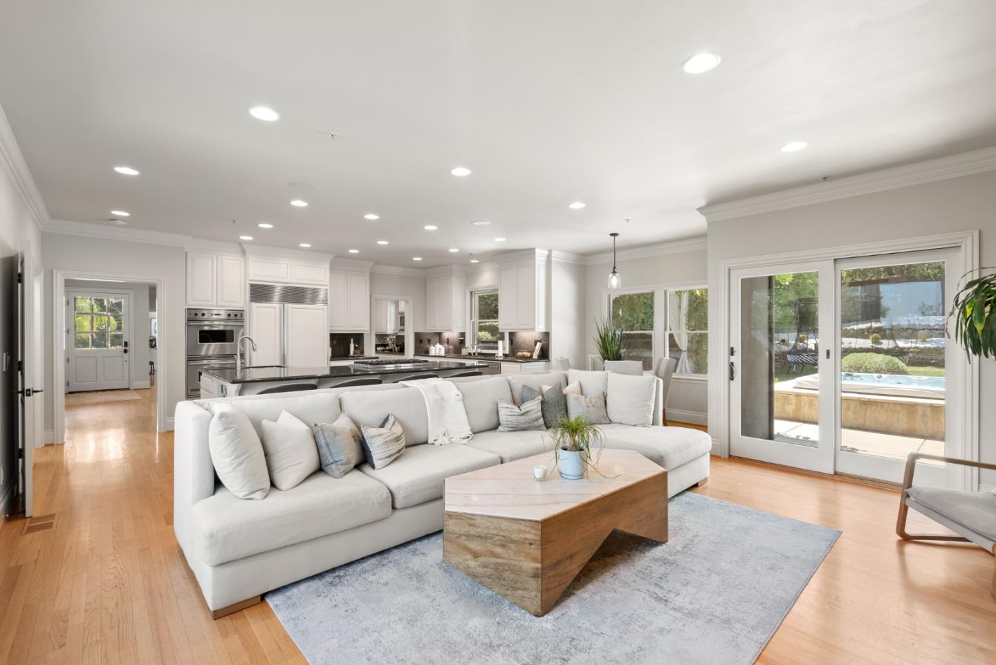 125 Dover Street Los Gatos, CA 95032 - Photo 17 of 49 a living room with furniture and kitchen view