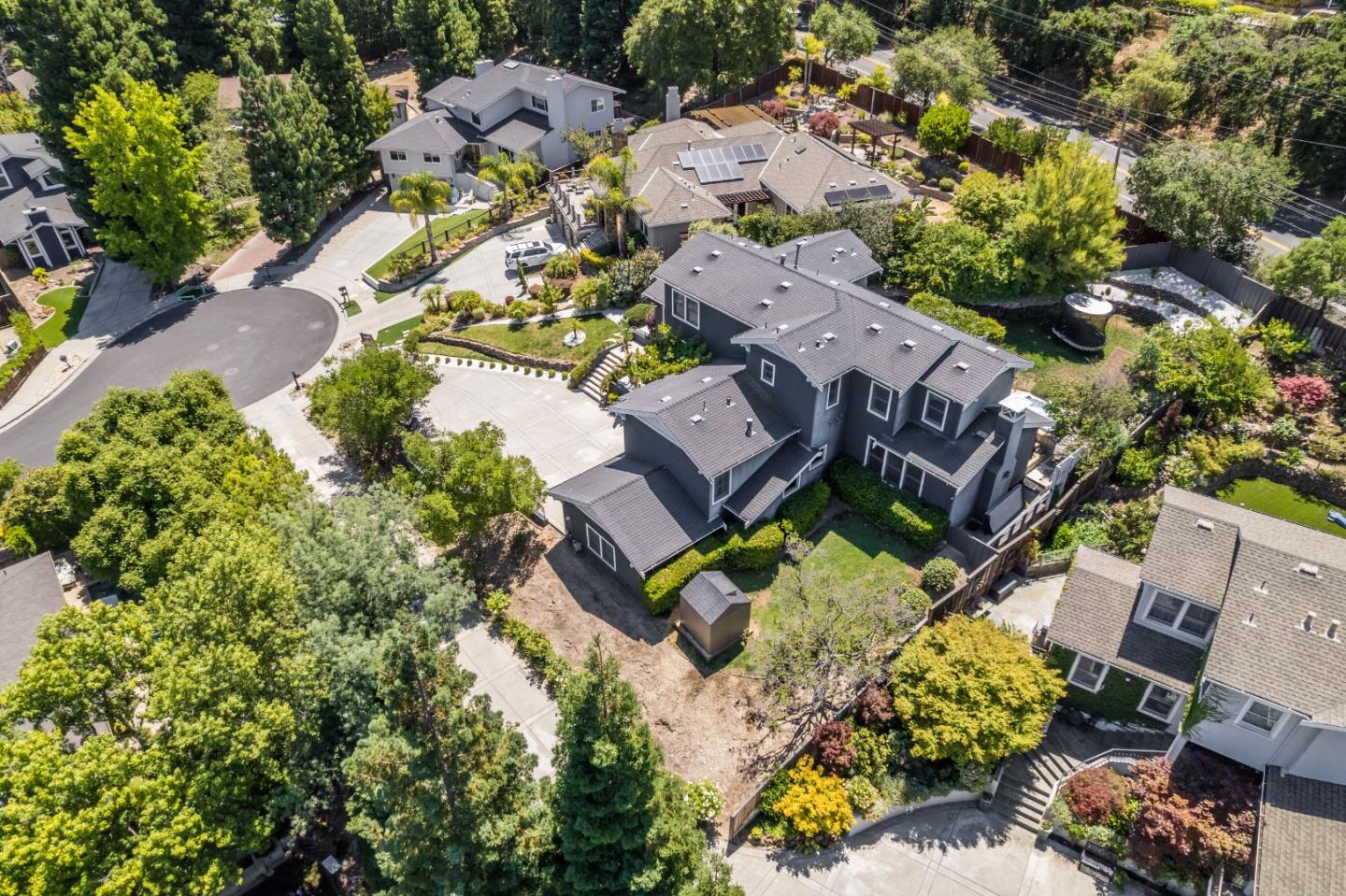 125 Dover Street Los Gatos, CA 95032 - Photo 43 of 49 an aerial view of residential house with outdoor space and swimming pool