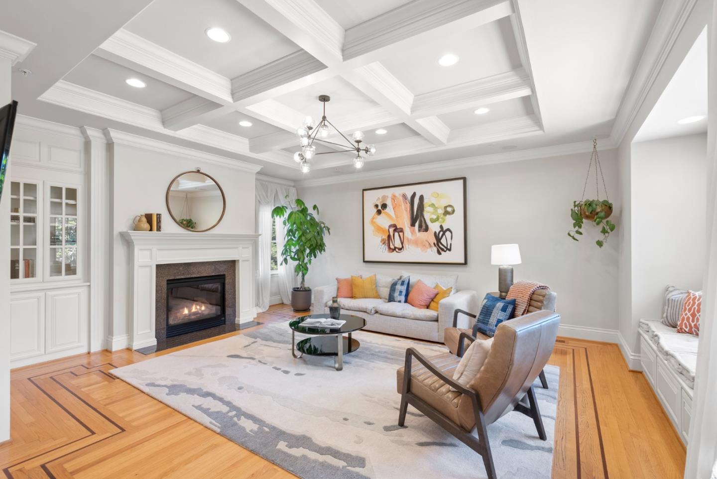 125 Dover Street Los Gatos, CA 95032 - Photo 9 of 49 a living room with furniture and a fireplace