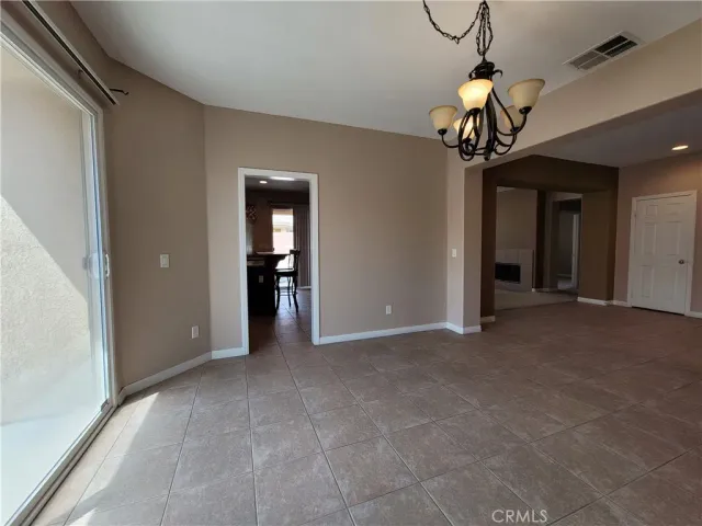 a view of a livingroom with a chandelier