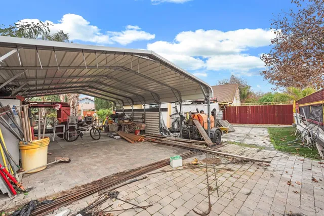 a view of a bike garage
