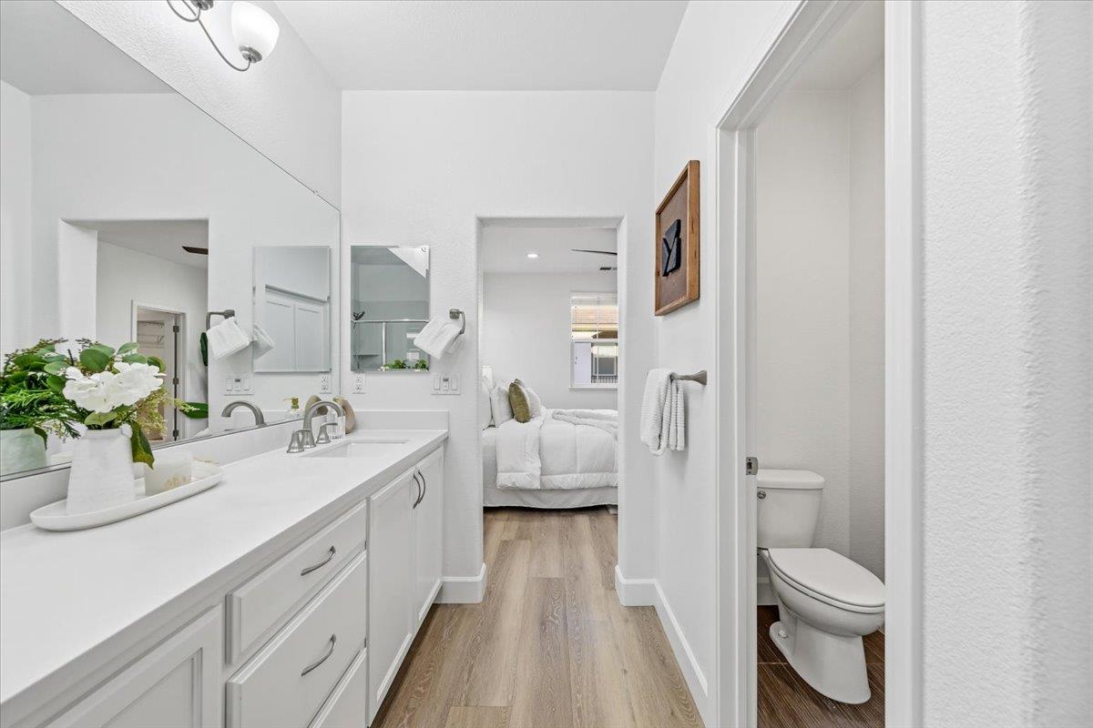 5614 Oceanspray Road Newark, CA 94560 - Photo 31 of 52 a bathroom with a sink toilet and shower