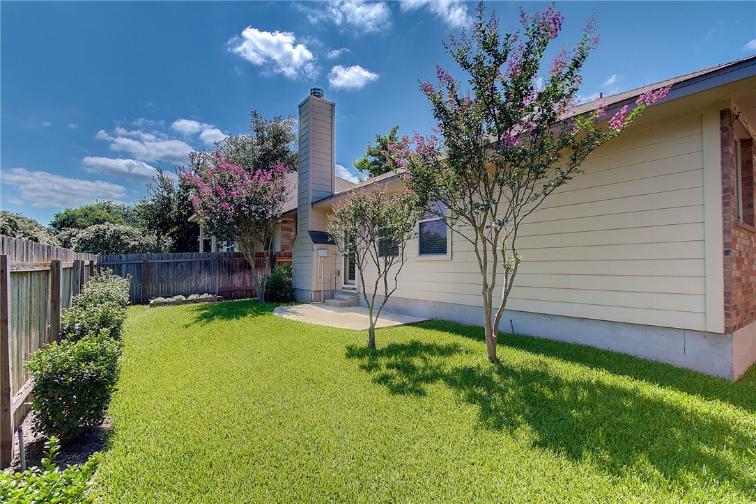2993 Freemont Street Round Rock, TX 78681 - Photo 30 of 32 a backyard of a house with lots of green space