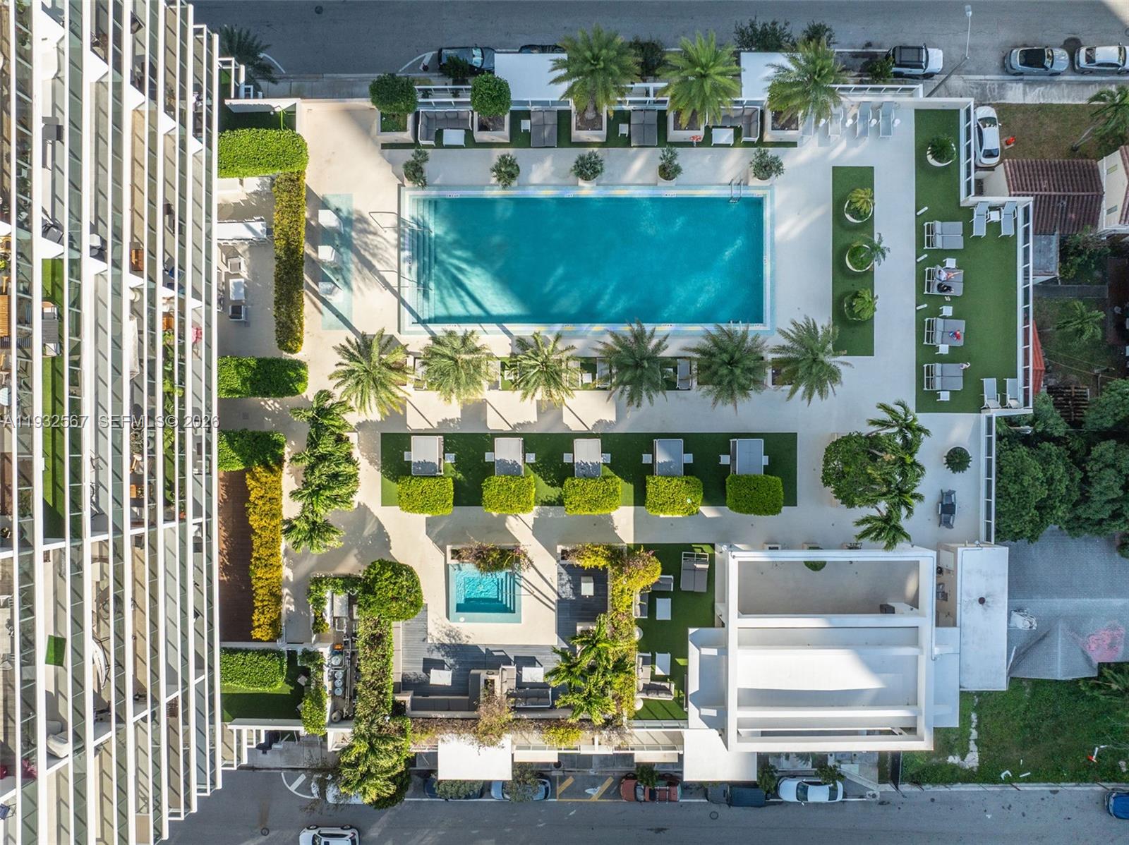 600 Northeast 27th Street, Unit 2401 Miami, FL 33137 - Photo 51 of 52 an aerial view of a building with garden space and street view