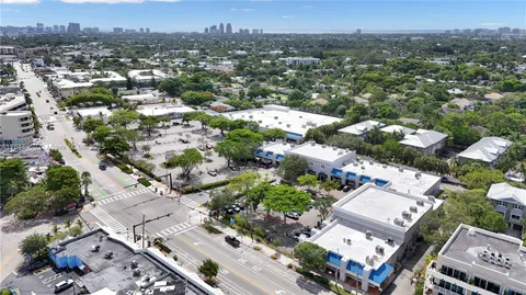 an aerial view of a city with lots of residential buildings