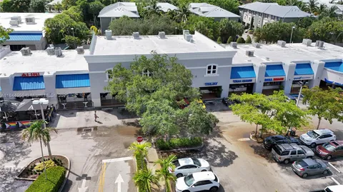 a view of an outdoor space with seating area