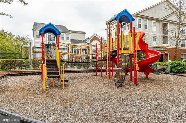an outdoor space with furniture