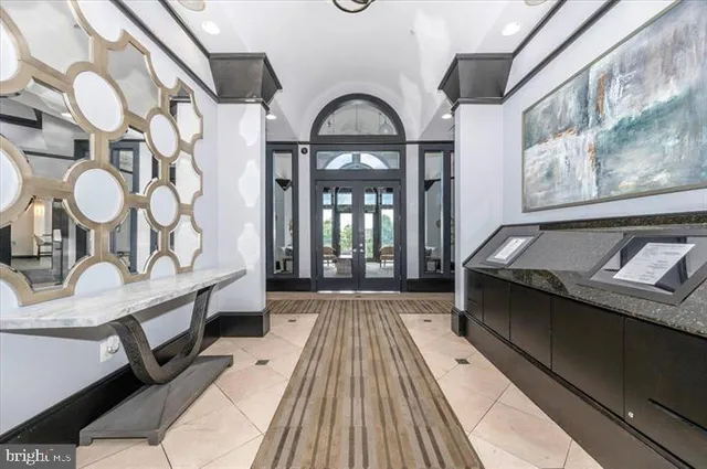 a view of entryway with a front door