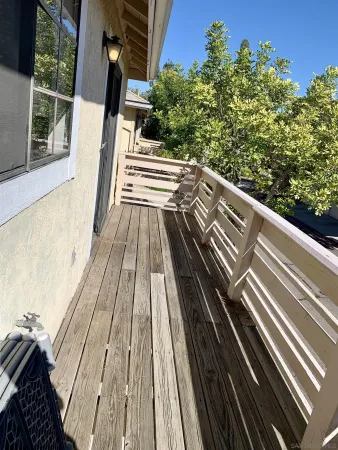 a view of outdoor space and deck