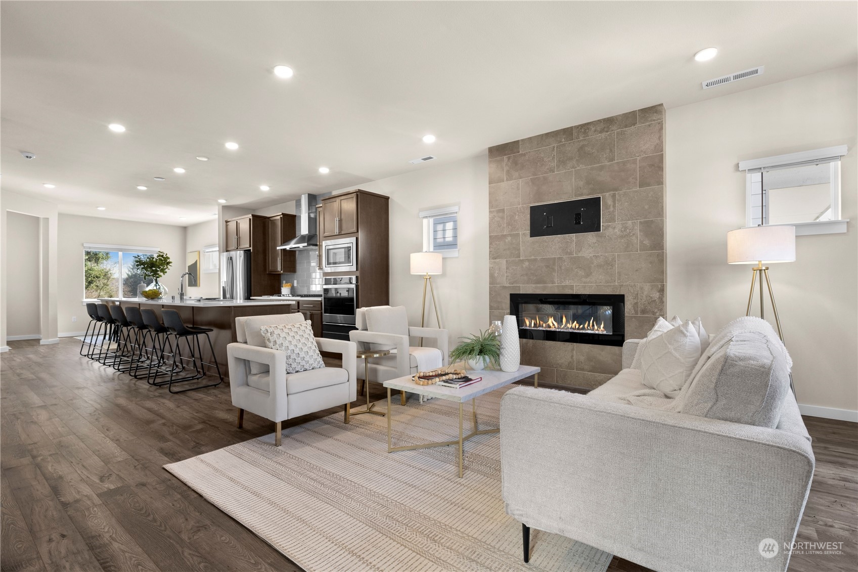 20803 3rd Drive Southeast Bothell, WA 98012 - Photo 6 of 30 a living room with furniture and a fireplace