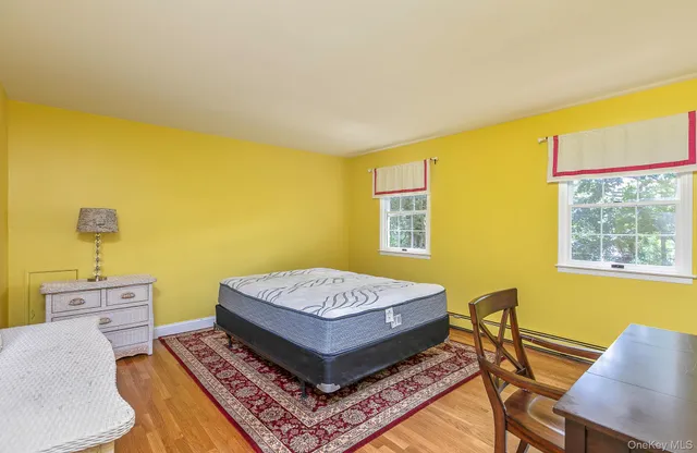 a living room with a table and a couch