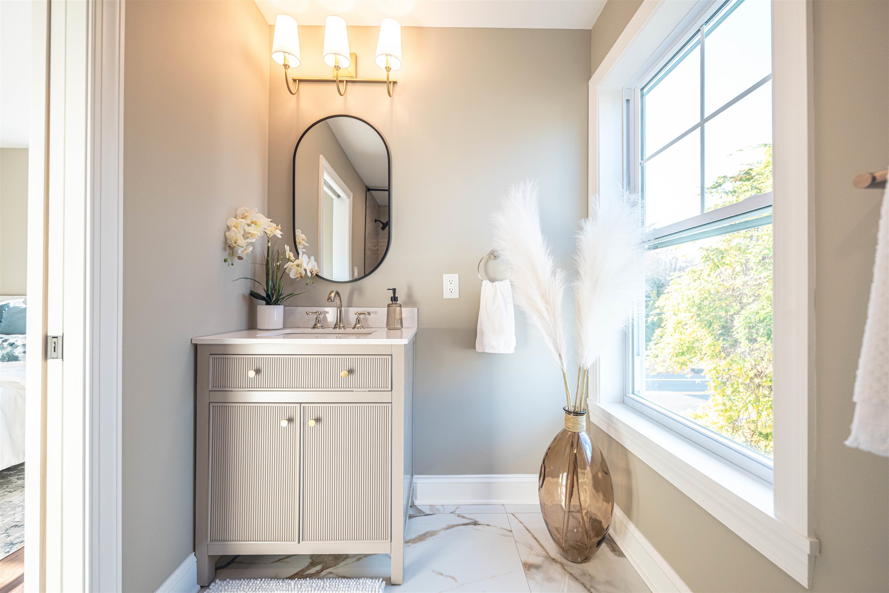 157 Fishing Creek Road North Cape May, NJ 08204 - Photo 23 of 50 a bathroom with a sink and a mirror