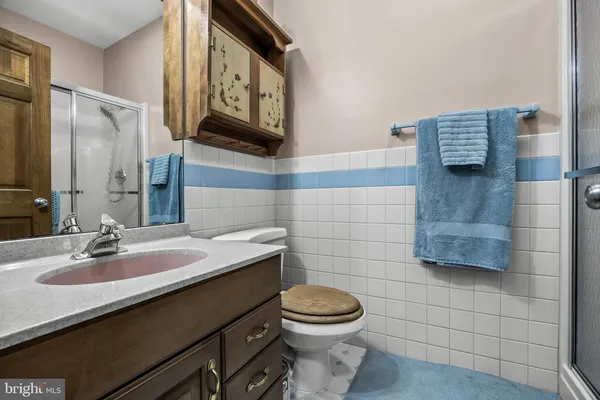 a room with washing machine