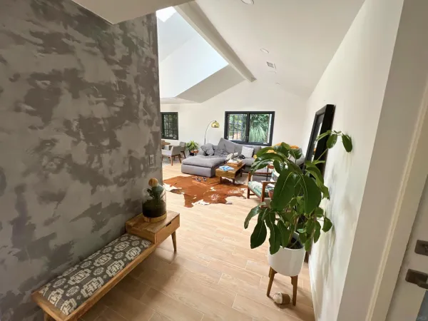 a view of an empty room and window