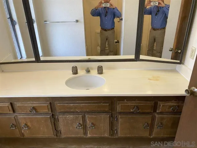 a sink with a vanity