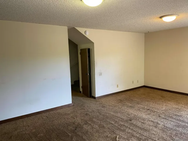 an empty room with closet