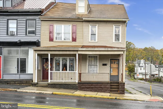 a view of a house with a balcony
