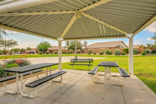 a view of swimming pool with a lounge chairs