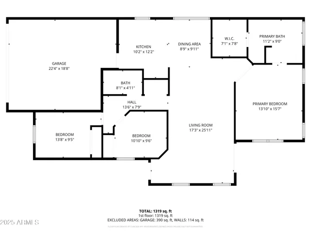 a view of a hallway with bathroom