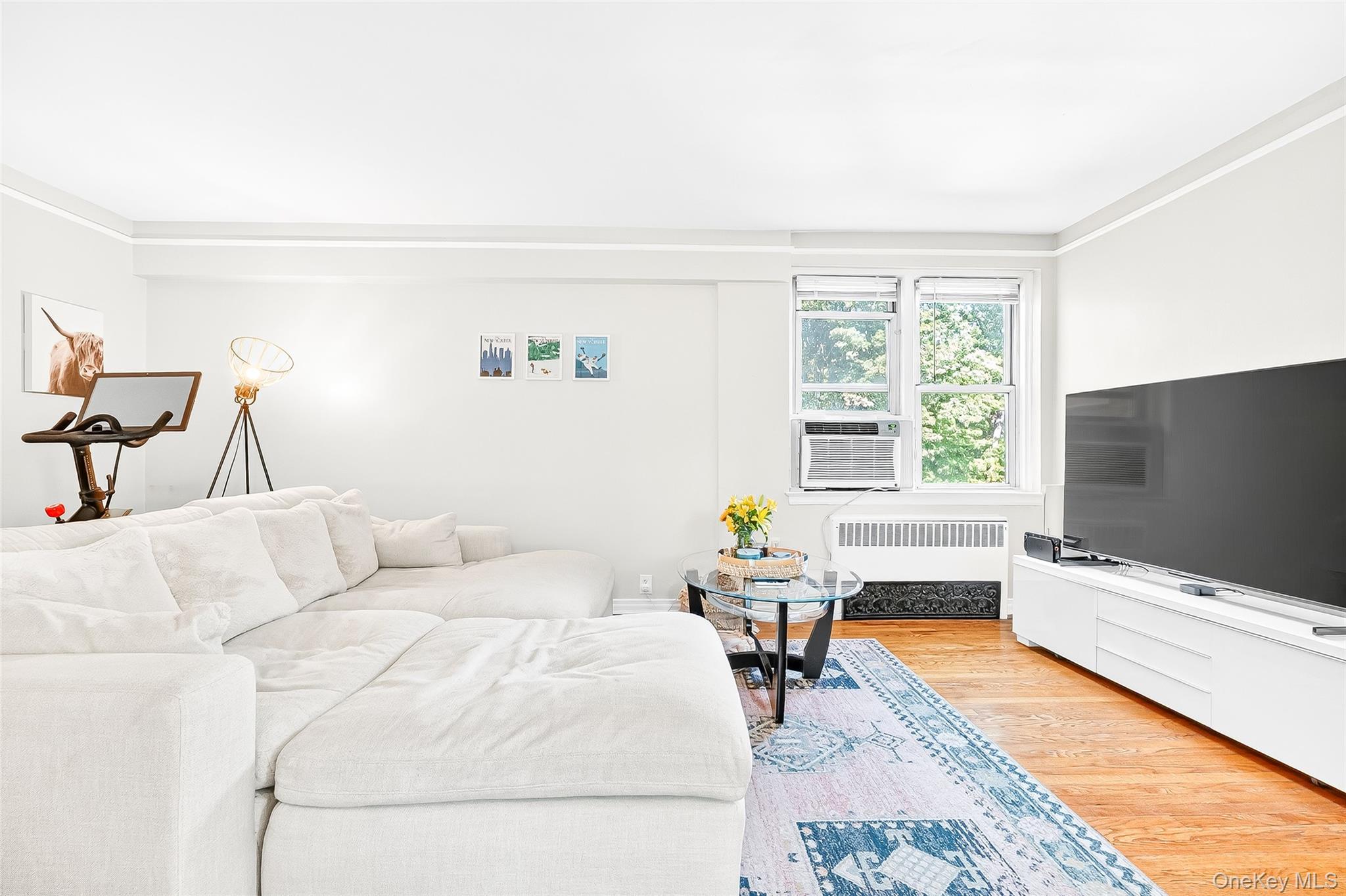 821 Bronx River Road, Unit 5J Bronxville, NY 10708 - Photo 13 of 30 a living room with furniture and a flat screen tv