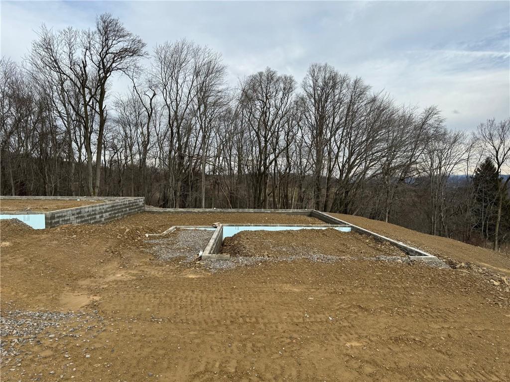 a view of a swimming pool with a yard