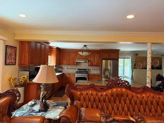 a bed room with a bed and furniture