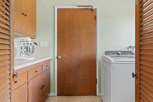 a room with storage and utility