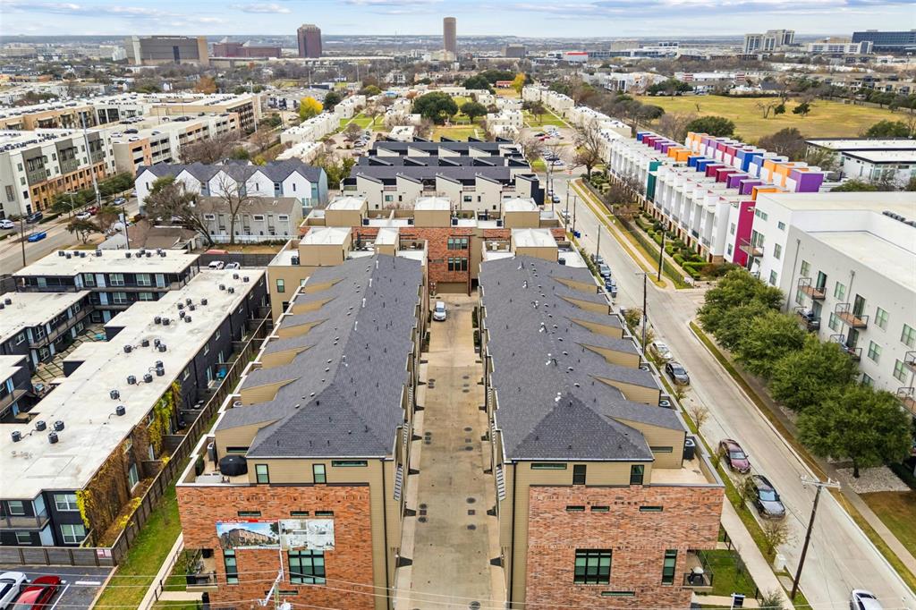 3048 ChImes Street Dallas, TX 75219 - Photo 33 of 35 an aerial view of residential houses with outdoor space