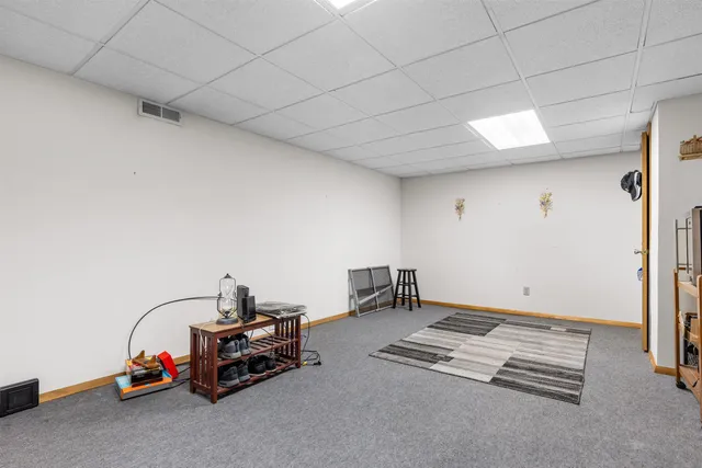 a room with gym equipment