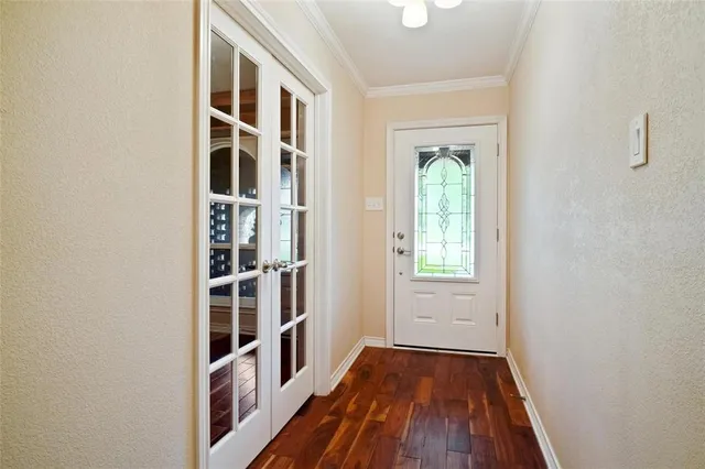 a view of wooden floor in a room