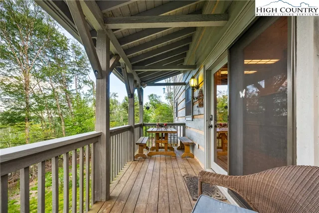 a view of a patio on the roof deck