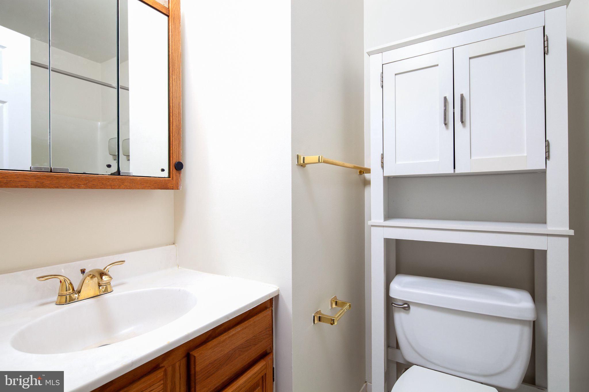 3040 South Glebe Road, Unit 3040 Arlington, VA 22206 - Photo 24 of 33 a bathroom with a sink toilet and mirror
