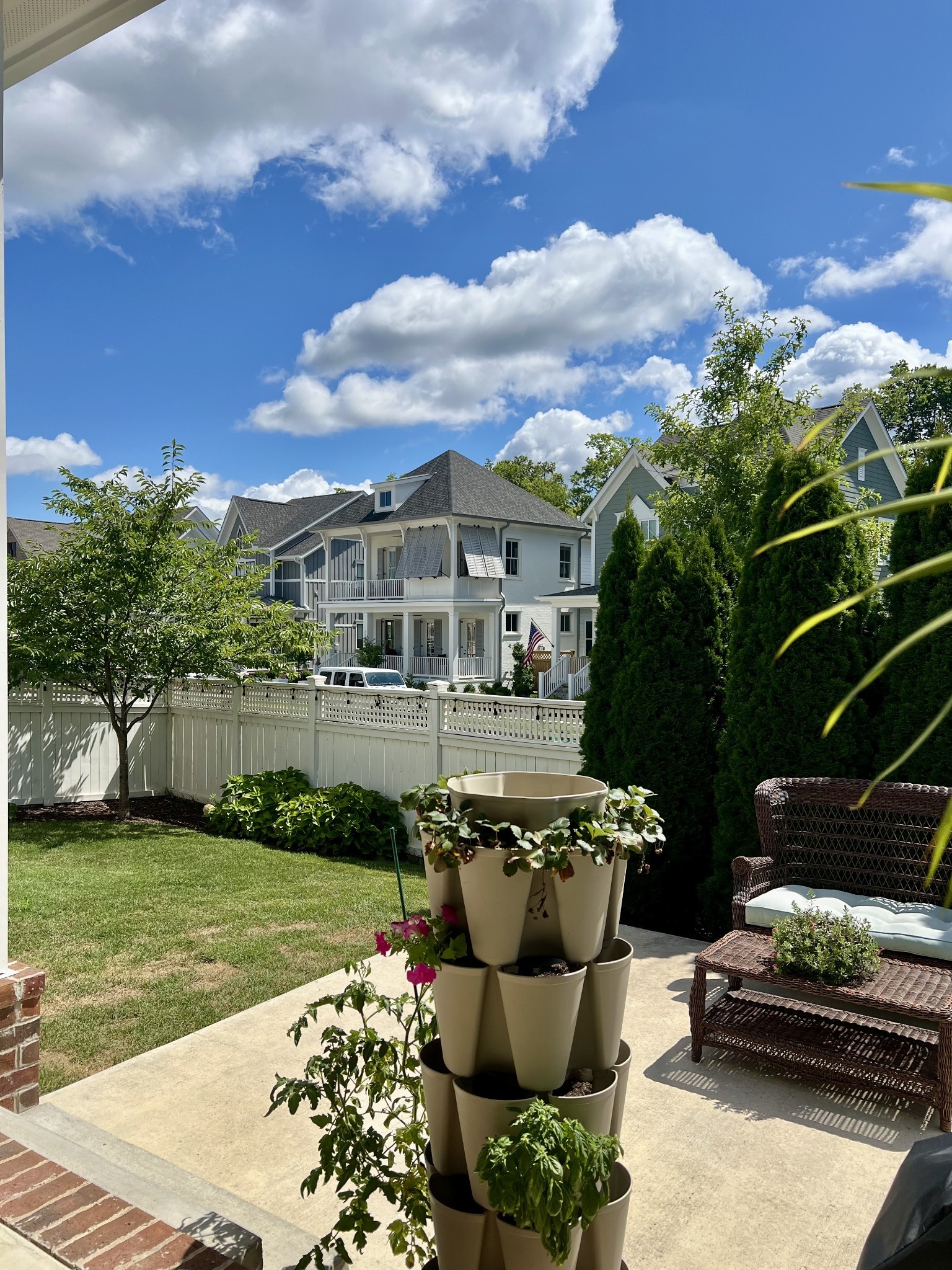 2001 Erwin Street Franklin, TN 37064 - Photo 28 of 30 a view of a house with backyard sitting area and swimming pool