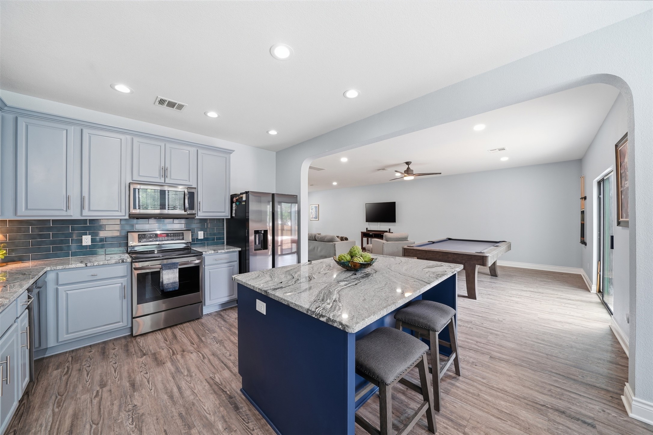 2108 Old Sterling Road Cedar Park, TX 78613 - Photo 8 of 40 kitchen open to the living area