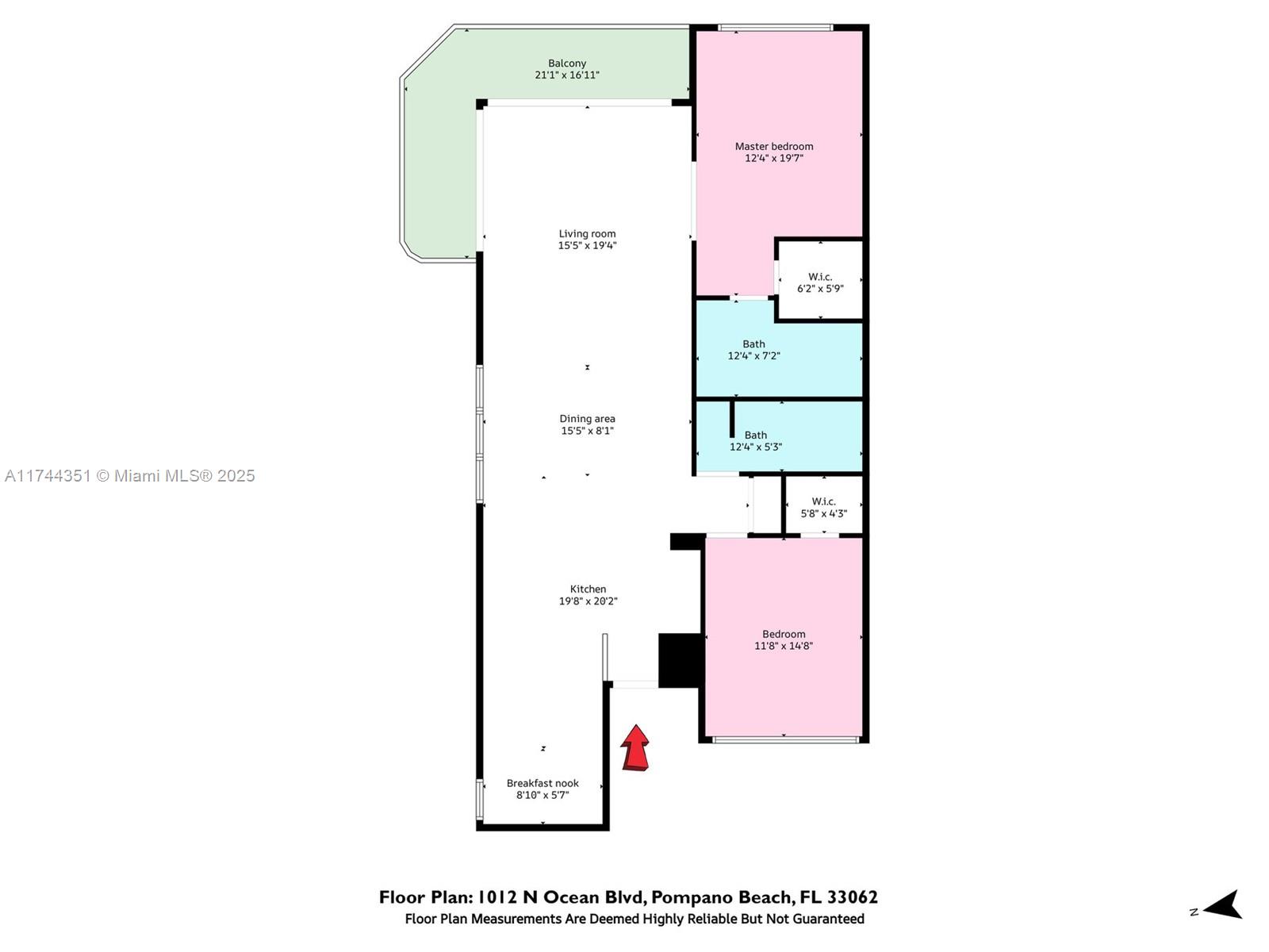 1012 North Ocean Boulevard, Unit 701 Pompano Beach, FL 33062 - Photo 47 of 57 a picture of a rug and a white wall