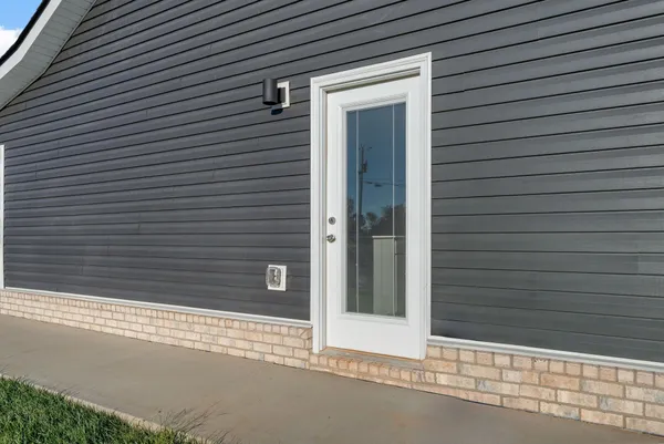 a view of a door