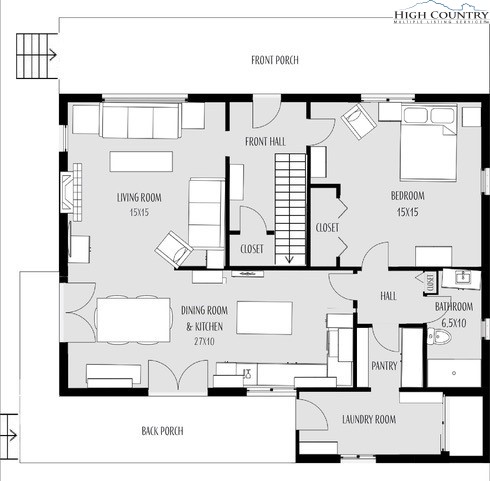 1294 Spencer Branch Road Lansing, NC 28643 - Photo 2 of 42 a picture of a book shelf