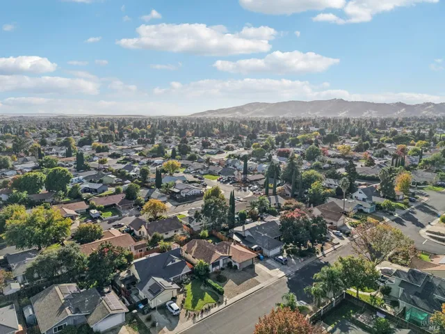 an aerial view of multiple house