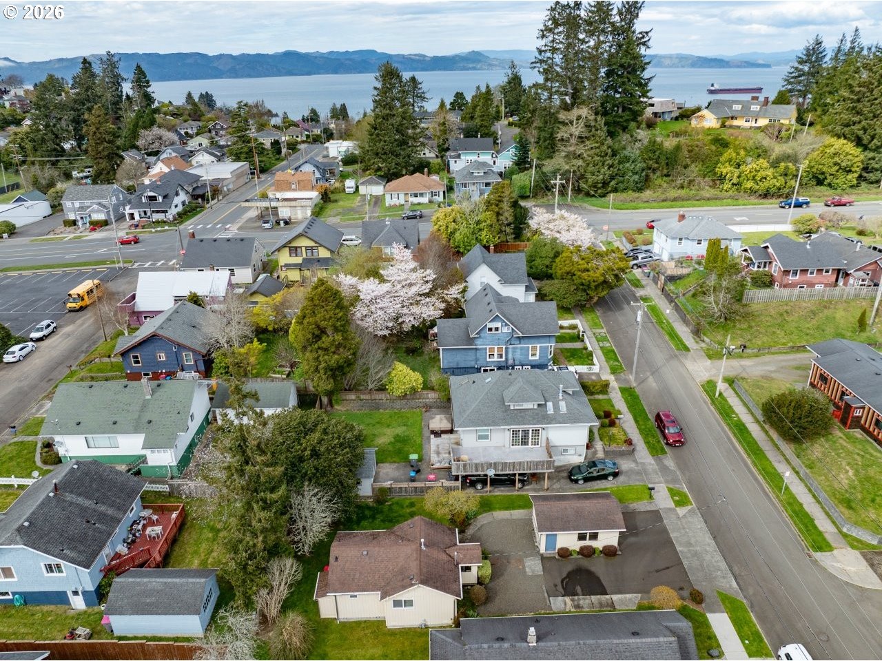 1449 9th Street Astoria, OR 97103 - Photo 18 of 20 an aerial view of residential houses with outdoor space and street view