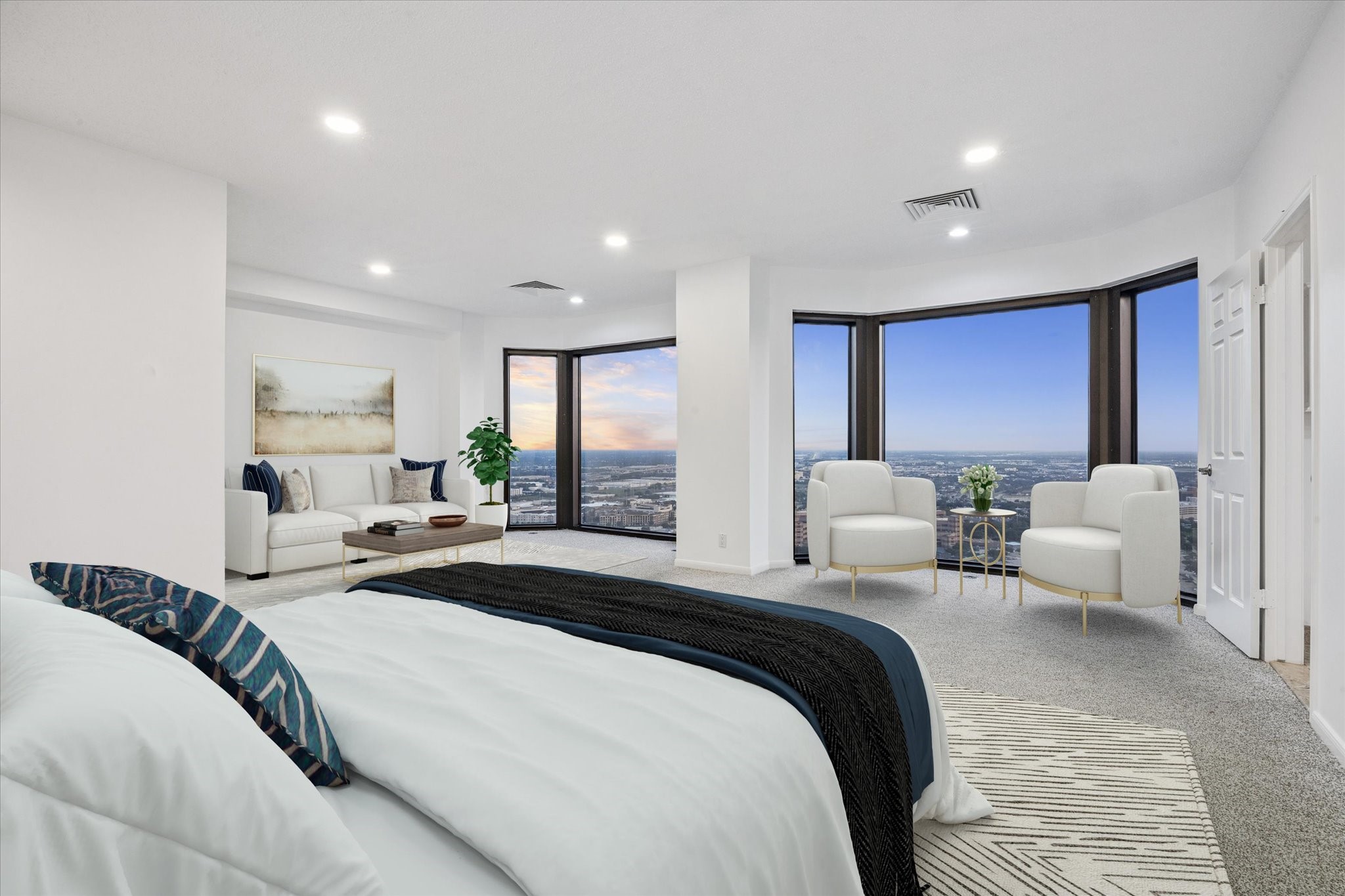 2001 Holcombe Boulevard, Unit 4006 Houston, TX 77030 - Photo 15 of 31 a bedroom with a bed and a large window