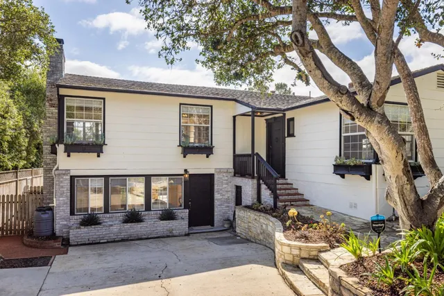 a front view of a house