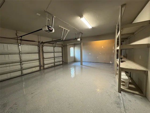a view of a garage room