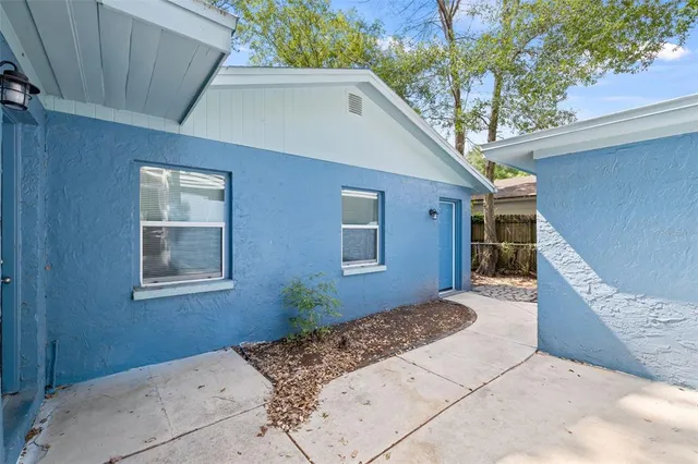 a front view of a house with windows