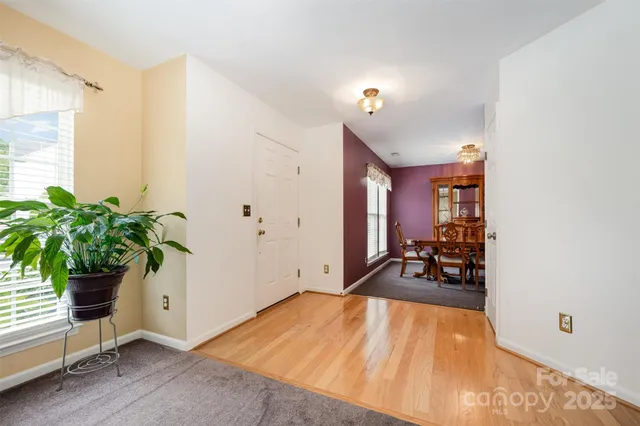 a view of a livingroom with furniture and a potted plant