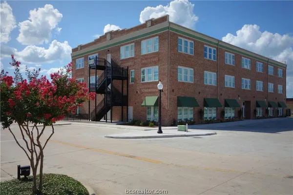 a front view of a building