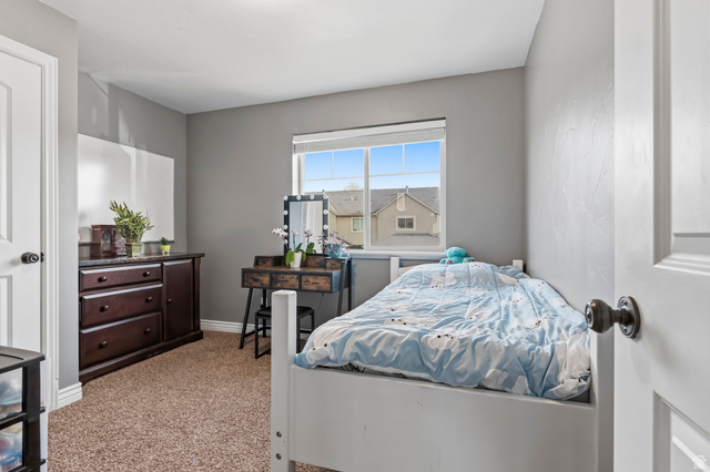 1165 West 100 South Springville, UT 84663 - Photo 24 of 28 Bedroom featuring baseboards and light colored carpet