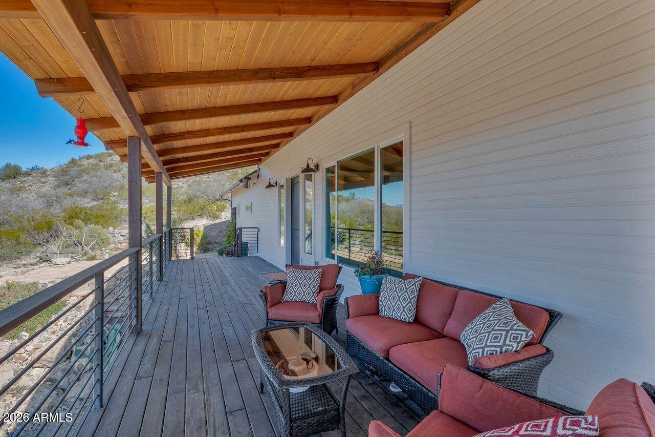 1605 North Page Springs Road Cornville, AZ 86325 - Photo 26 of 51 a outdoor living space with furniture and garden view