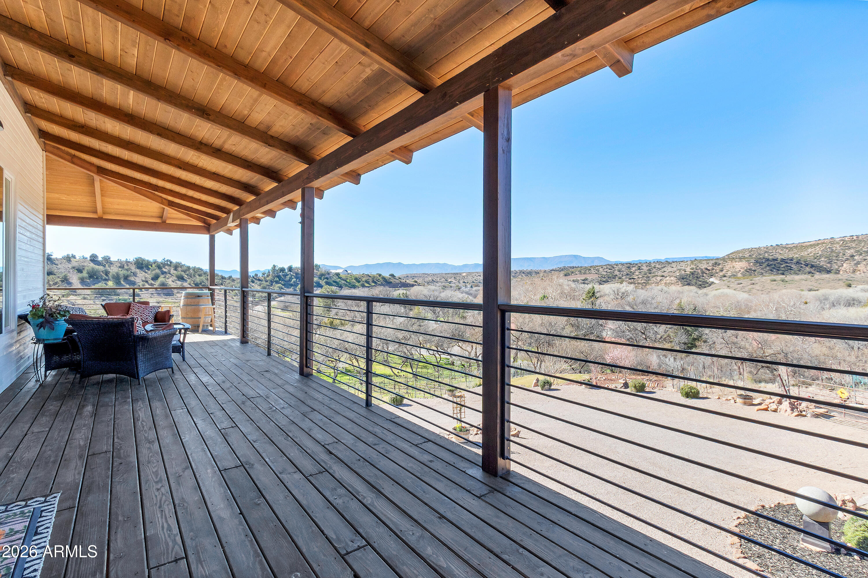 1605 North Page Springs Road Cornville, AZ 86325 - Photo 29 of 51 a view of a balcony with wooden floor