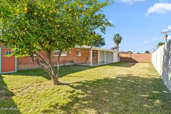 a backyard of a house
