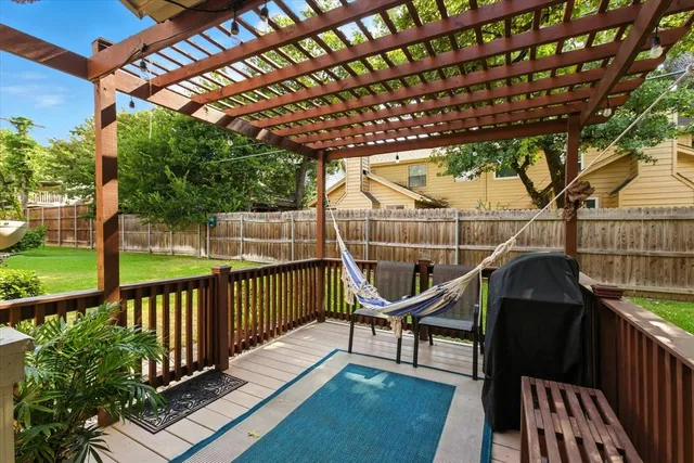 a view of stairs and deck